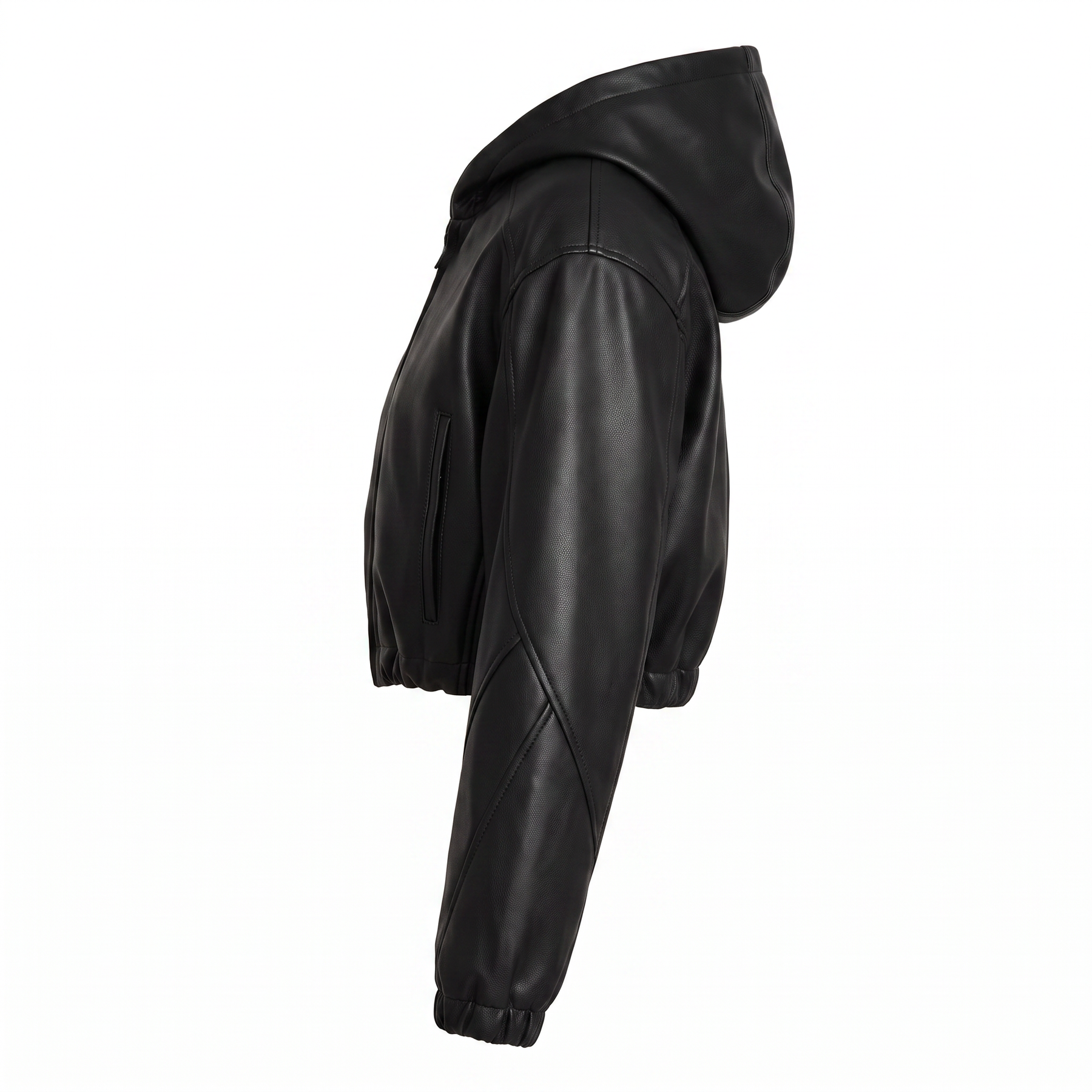 Chaqueta de piel genuina para mujer Marlowe en color Negro - vista lateral
