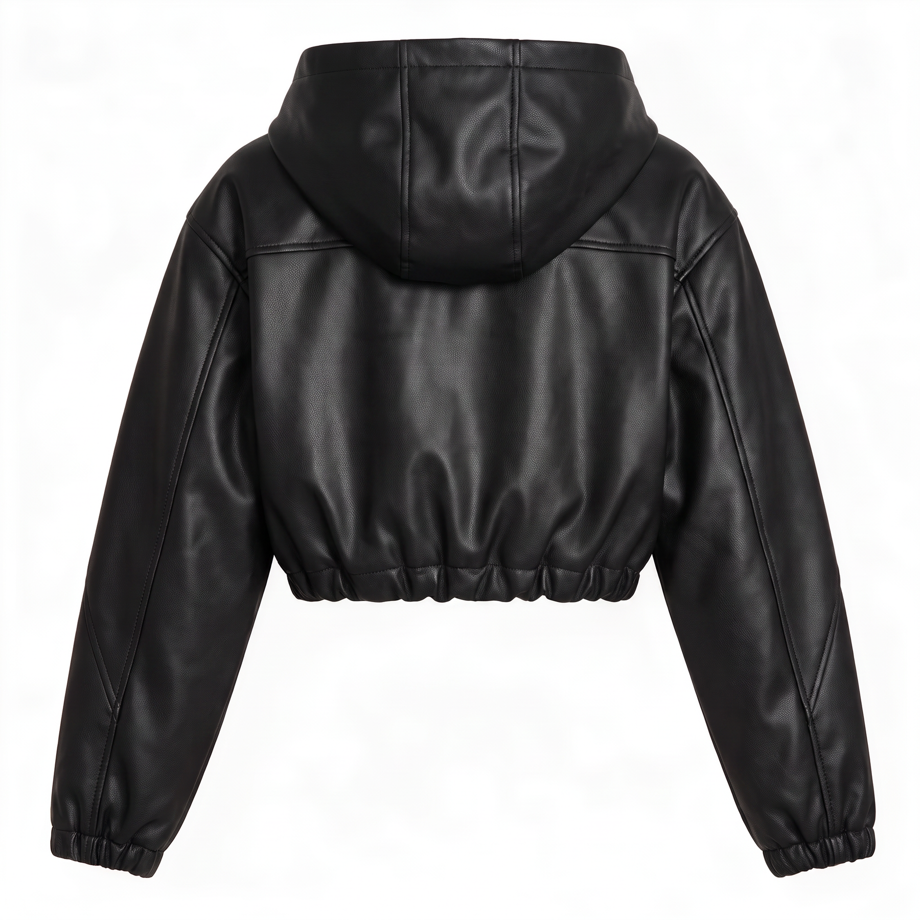 Chaqueta de piel genuina para mujer Marlowe en color Negro - vista trasera
