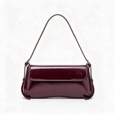 Bolso de piel genuina para mujer Camille en color Rojo Burdeos - vista frontal