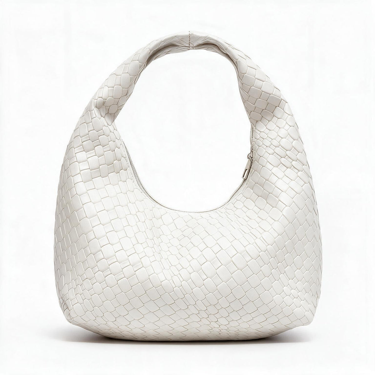 Bolso de piel genuina para mujer Grace en color Blanco - vista frontal
