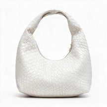 Bolso de piel genuina para mujer Grace en color Blanco - vista frontal