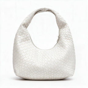 Bolso de piel genuina para mujer Grace en color Blanco - vista frontal