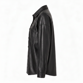 Chaqueta de piel genuina para mujer Celmia en color Negro - vista lateral