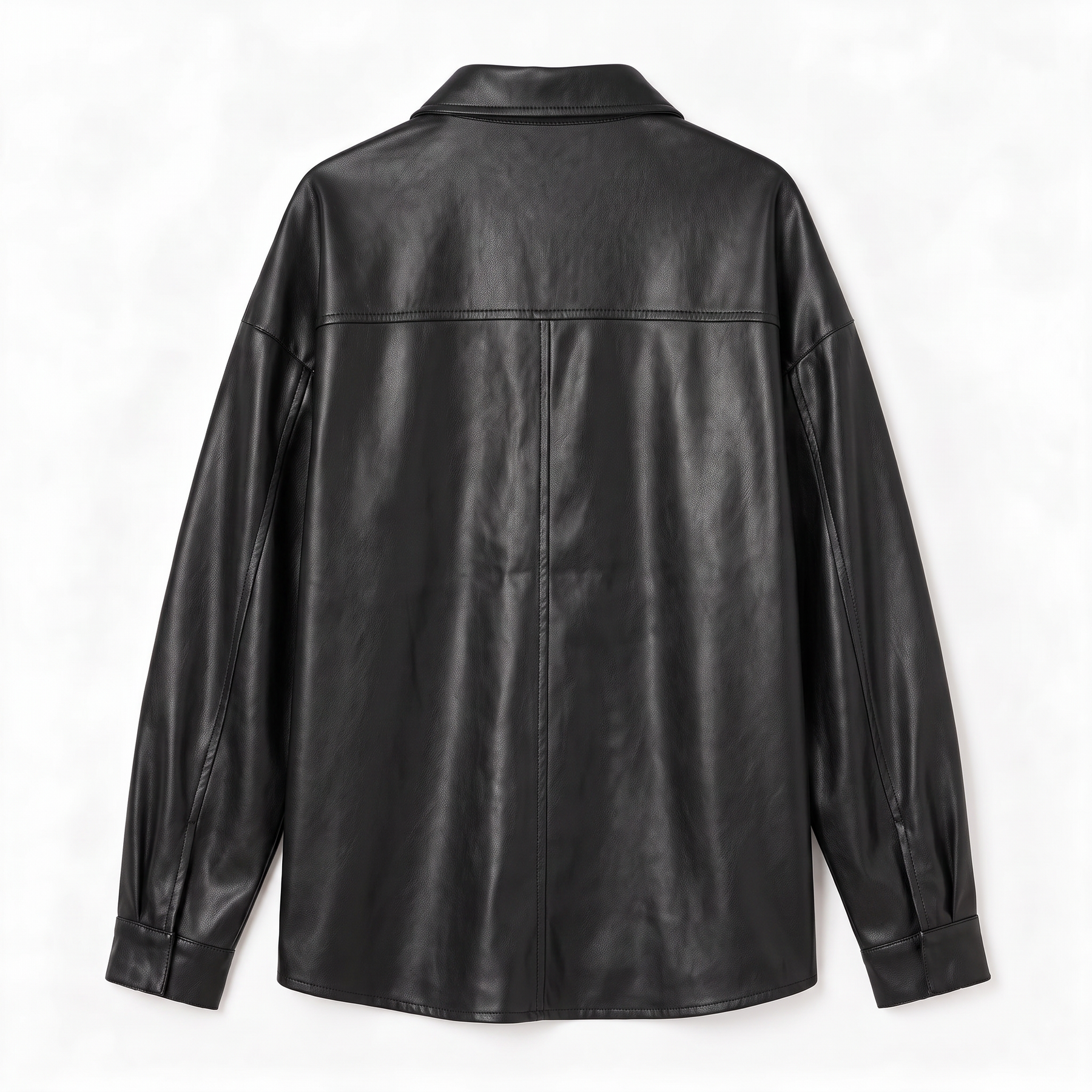 Chaqueta de piel genuina para mujer Celmia en color Negro - vista trasera