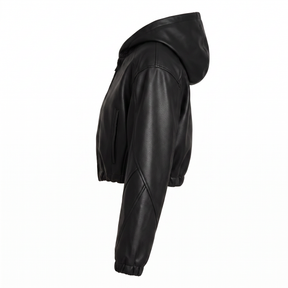 Chaqueta de piel genuina para mujer Marlowe en color Negro - vista lateral
