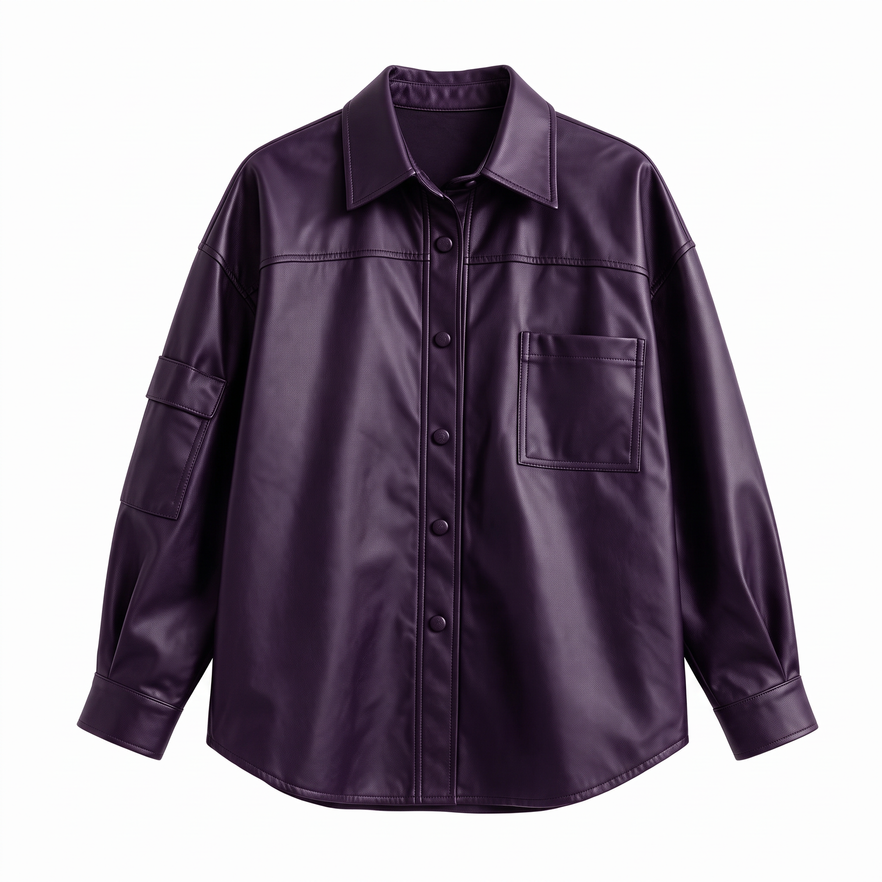 Chaqueta de piel genuina para mujer Wolff en color Morado - vista frontal