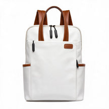 Mochila de piel genuina para mujer Alder en color Blanco - vista frontal