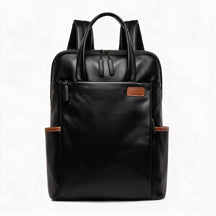 Mochila de piel genuina para mujer Alder en color Negro - vista frontal