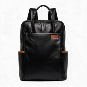Mochila de piel genuina para mujer Alder en color Negro - vista frontal