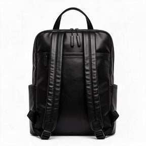 Mochila de piel genuina para mujer Alder en color Negro - vista trasera