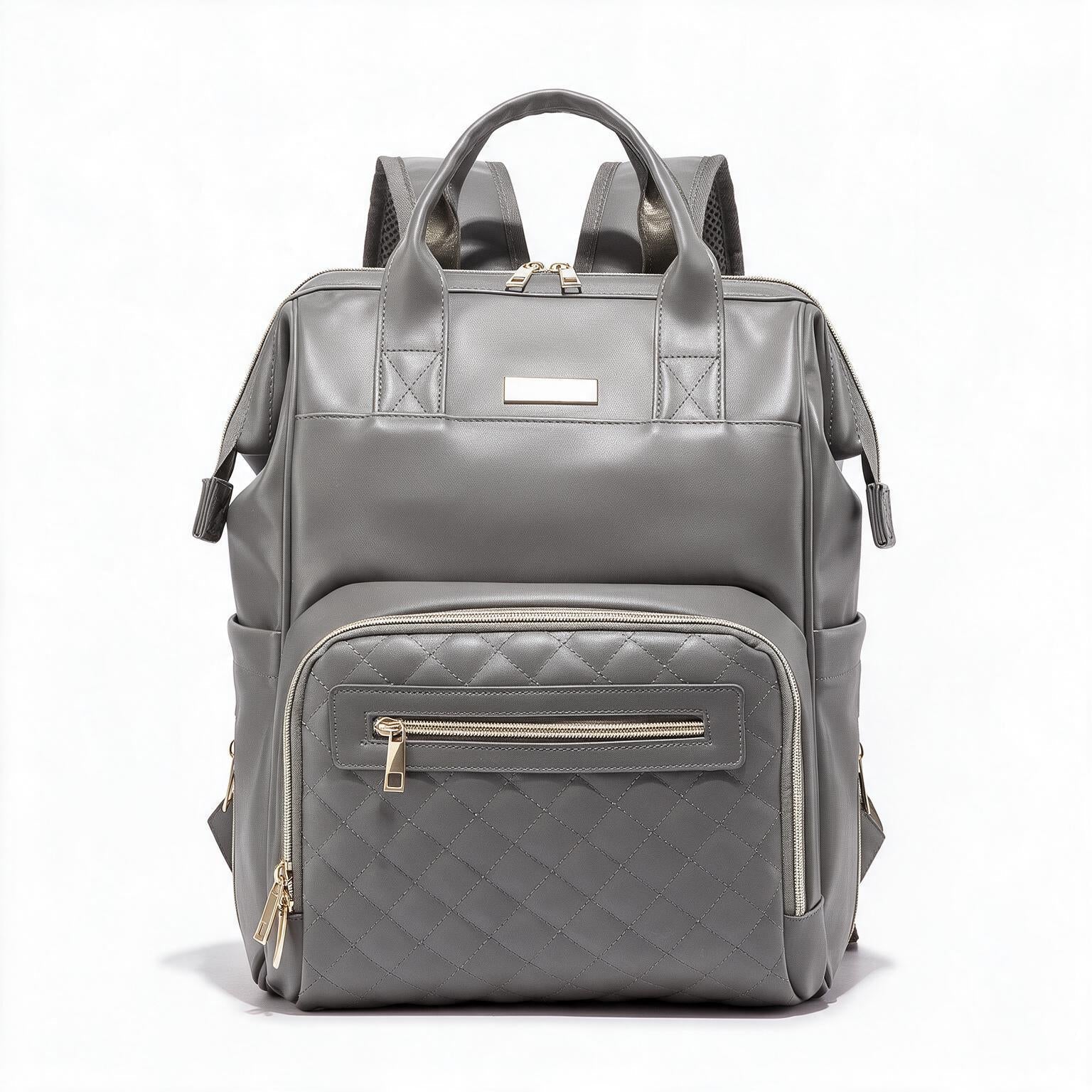 Mochila de piel genuina para mujer Hartley en color Gris - vista frontal