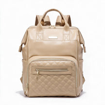 Mochila de piel genuina para mujer Hartley en color Beige - vista frontal