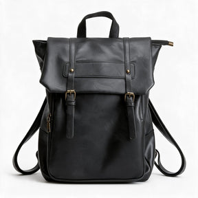 Mochila de piel genuina para mujer Sable en color Negro - vista frontal