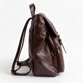 Mochila de piel genuina para mujer Sable en color Negro - vista lateral