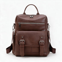 Mochila de piel genuina para mujer Wynn en color Marrón - vista frontal