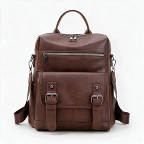 Mochila de piel genuina para mujer Wynn en color Marrón - vista frontal