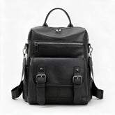 Mochila de piel genuina para mujer Wynn en color Negro - vista frontal