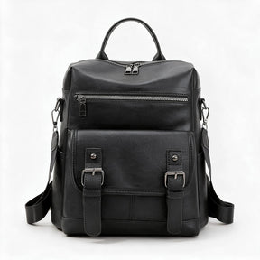 Mochila de piel genuina para mujer Wynn en color Negro - vista frontal