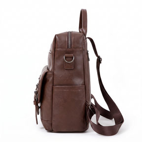 Mochila de piel genuina para mujer Wynn en color Negro - vista lateral